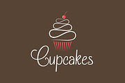 Cupcake logo design background
