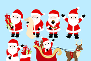 Santa Claus Clip Art - Christmas Set