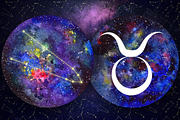 TAURUS & Watercolor Galaxy
