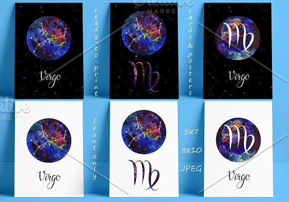 VIRGO & Watercolor Galaxy in Illustrations - product preview 1