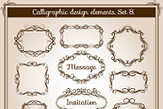 Floral calligraphic wicker frames