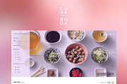 Food app mockup website