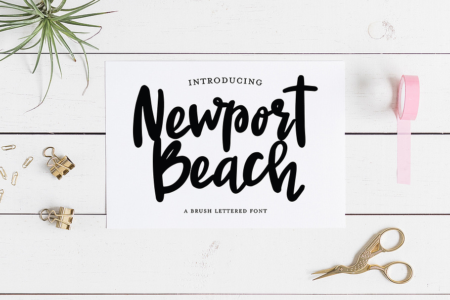 NEWPORT BEACH Brush Script Font