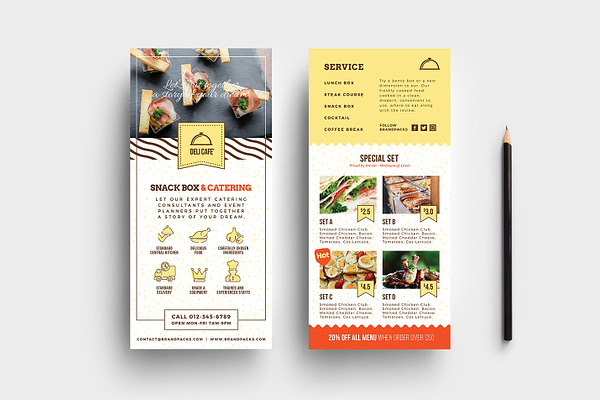 Catering Service DL Card Template