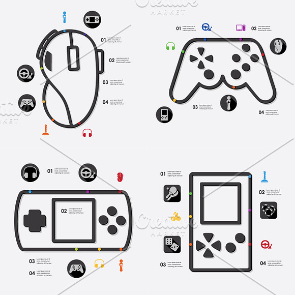 9 game infographics in Presentation Templates - product preview 2