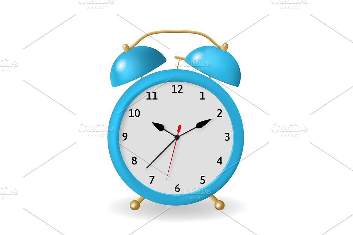 Vector illustration of the alarm clock. in Objects - product preview 8