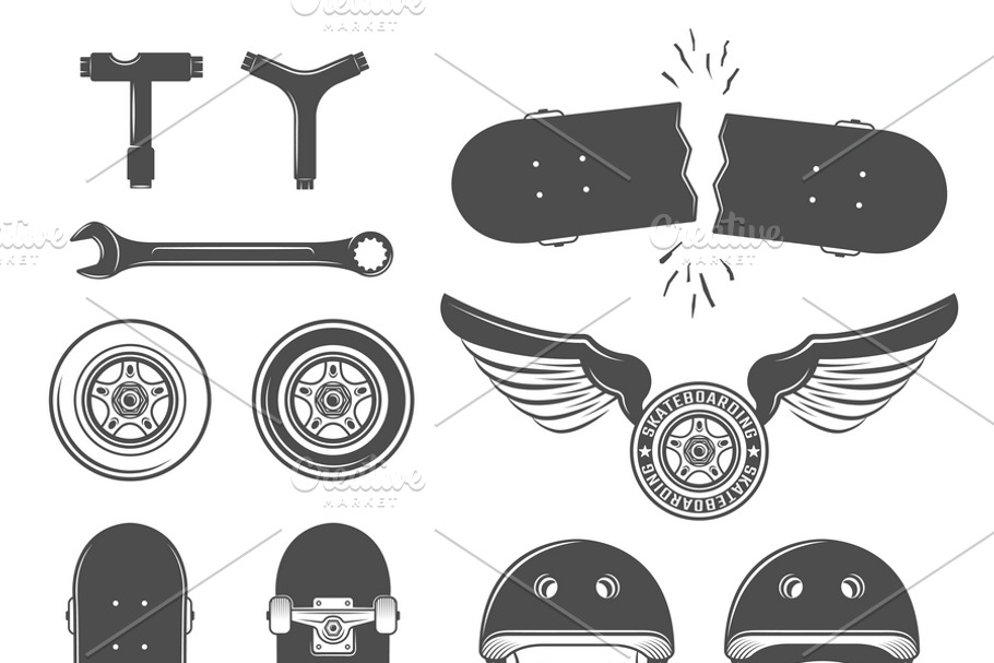 Skateboarding Icon Set in Graphics - product preview 8