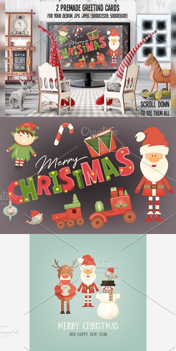 Merry Christmas Bundle in Print Mockups - product preview 4
