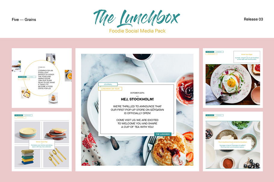 The Lunchbox. Foodie SocialMediaPack in Instagram Templates - product preview 8
