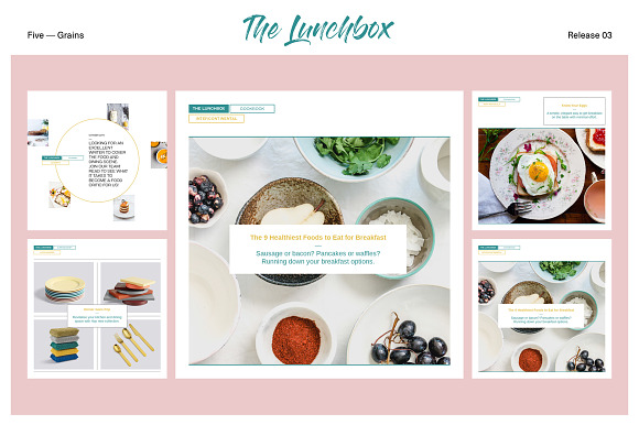 The Lunchbox. Foodie SocialMediaPack in Instagram Templates - product preview 1
