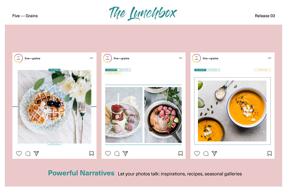 The Lunchbox. Foodie SocialMediaPack in Instagram Templates - product preview 2