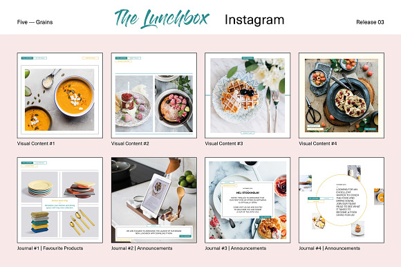 The Lunchbox. Foodie SocialMediaPack in Instagram Templates - product preview 7