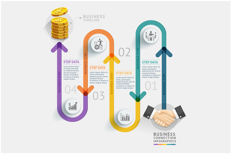 Business Timeline Infographics. in Presentation Templates - product preview 8