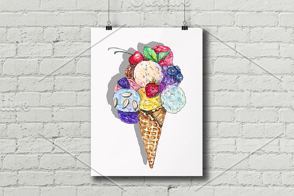 Ice-cream cone poster