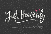 Just Heavenly Brush Font & Extras