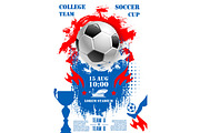 Vector poster for soccer football championship cup