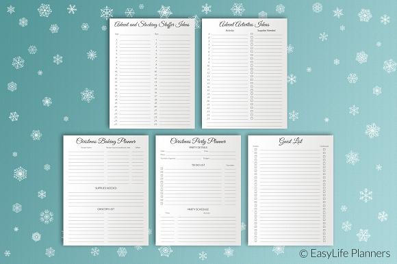 Christmas Planner Letter Size PDF in Stationery Templates - product preview 2