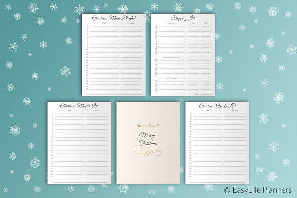 Christmas Planner Letter Size PDF in Stationery Templates - product preview 3