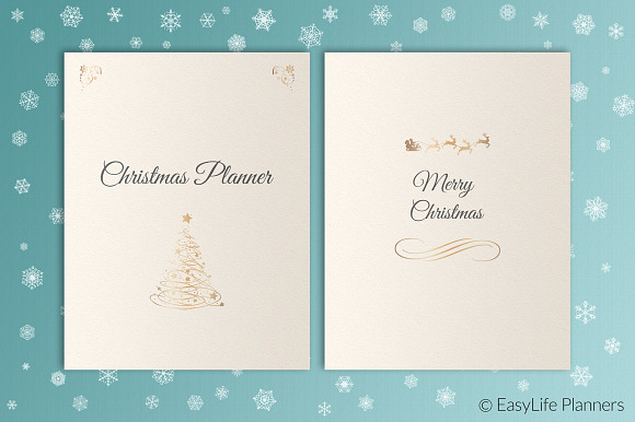 Christmas Planner Letter Size PDF in Stationery Templates - product preview 4