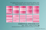 Pink Stickers for Happy Planner