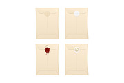 Paper envelope with protection stamp