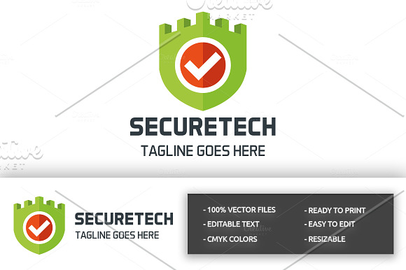 Securetech Logo Template in Logo Templates - product preview 2