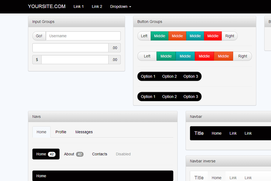 Bootsrap 3.0. theme Black&White in Bootstrap Themes - product preview 8
