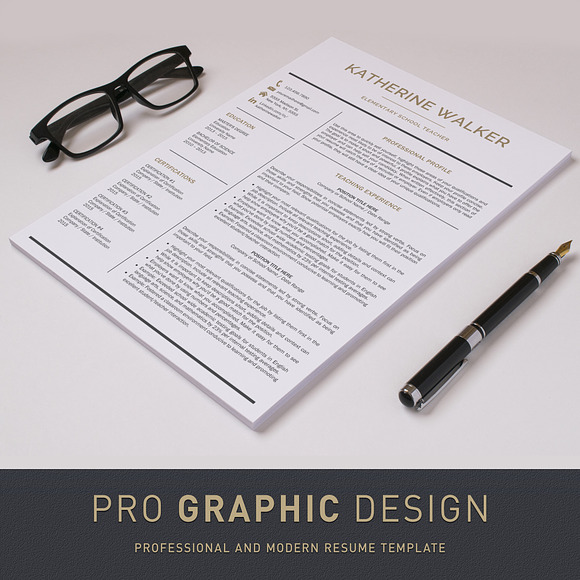 Resume Template / CV Teacher in Resume Templates - product preview 8