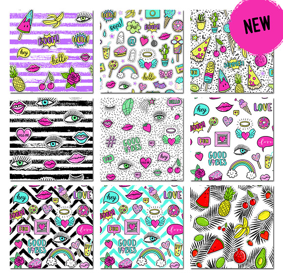 100+ Funny patches + 36 patterns in Patterns - product preview 2
