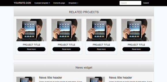 Bootsrap 3.0. theme Black&White in Bootstrap Themes - product preview 4