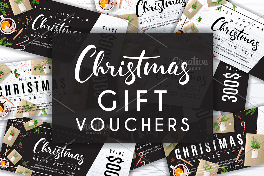 Christmas Gift Vouchers in Card Templates - product preview 8