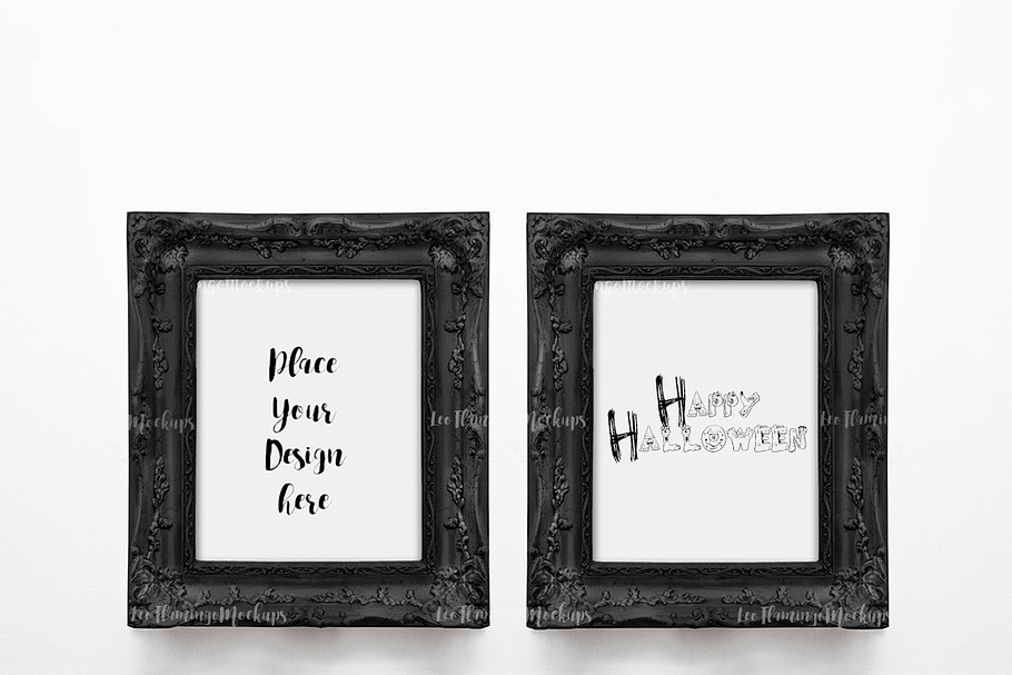 Set of two black frame mockups in Print Mockups - product preview 8