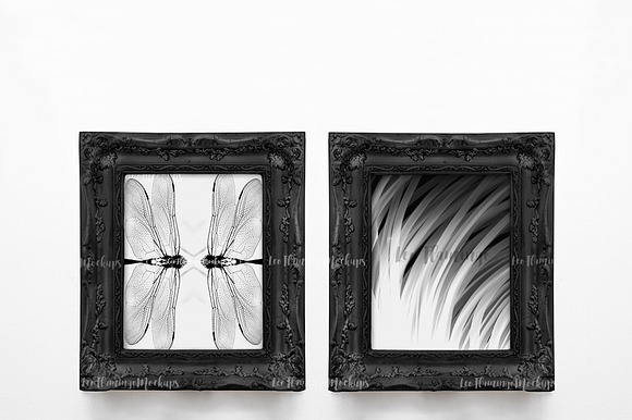 Set of two black frame mockups in Print Mockups - product preview 1