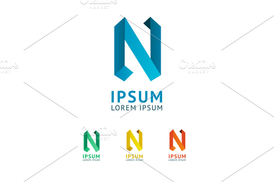Vector. Letter N logo in Logo Templates - product preview 8