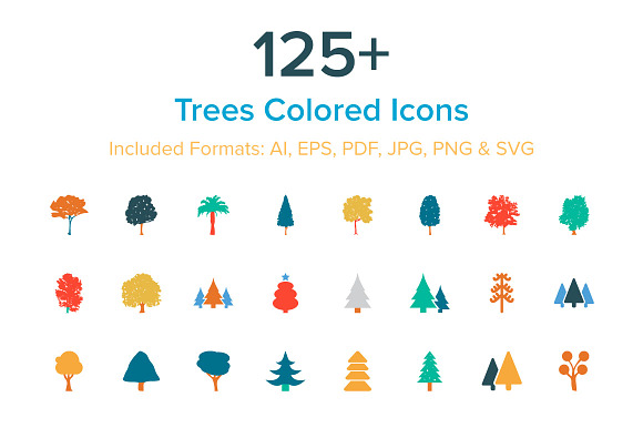 125+ Trees Colored Icons in Icons - product preview 3