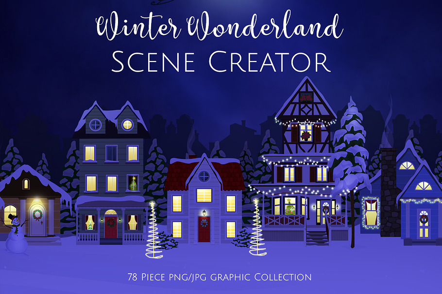 Winter Wonderland Scene Creator in Illustrations - product preview 8