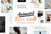 Animated Gold Instagram Templates