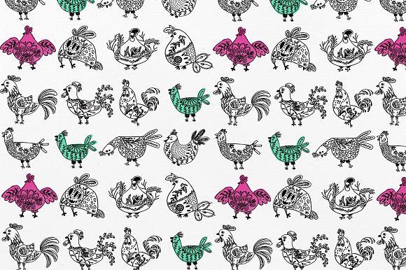 The Chicken & Rooster Collection in Illustrations - product preview 1