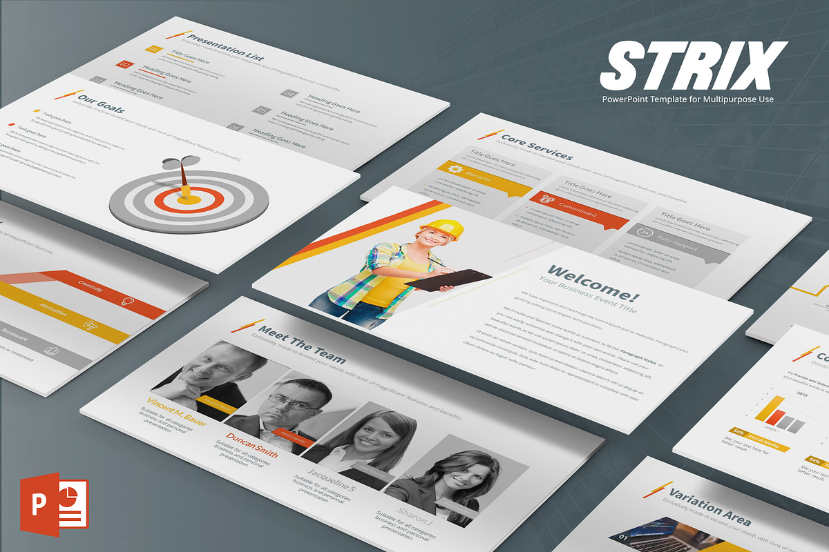 Strix Powerpoint Template in PowerPoint Templates - product preview 8