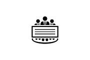 Company Profile Icon. Flat Design.