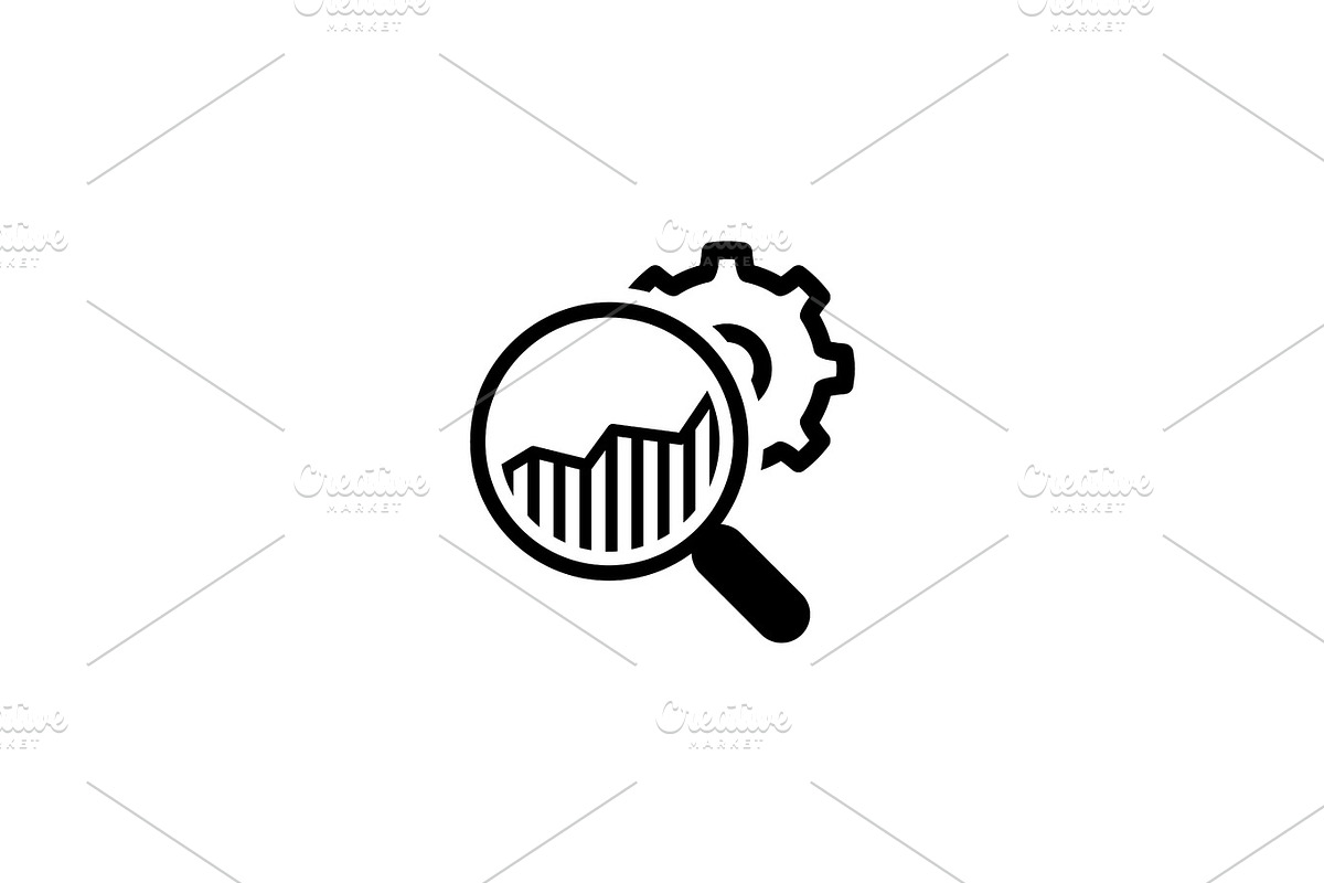 Market Research Icon. Flat Design. in Illustrations - product preview 8