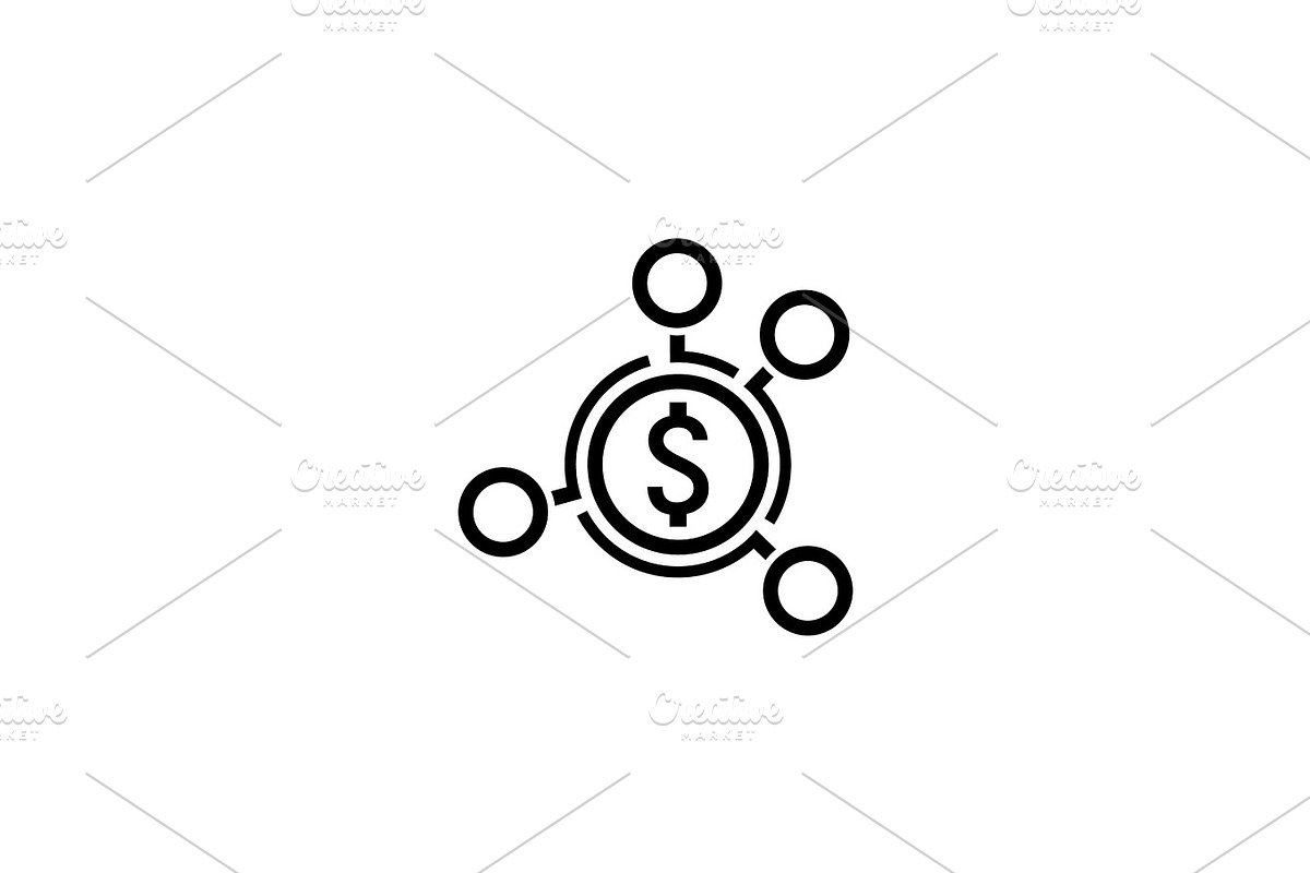 Money Distribution Icon. Flat Design. in Illustrations - product preview 8