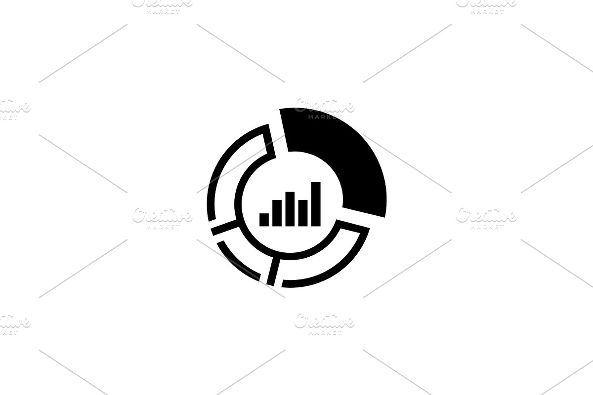 Market Share Icon. Business Concept. Flat Design. in Illustrations - product preview 8