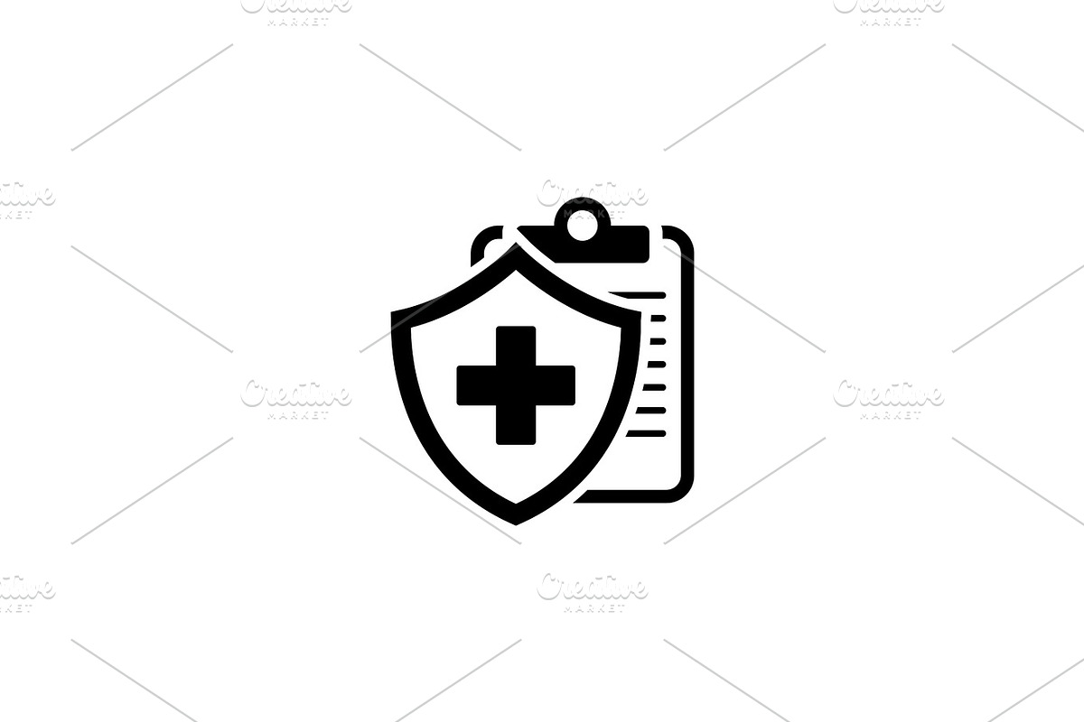Medical Insurance Icon. Flat Design. in Objects - product preview 8