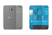 Galaxy S7 Mobile Skin PSD Mockup