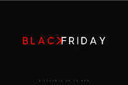 Black Friday sale, stylish lettering red white on dark background