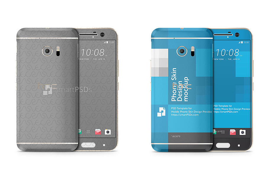 HTC 10 Mobile Skin PSD Mockup in Product Mockups - product preview 8