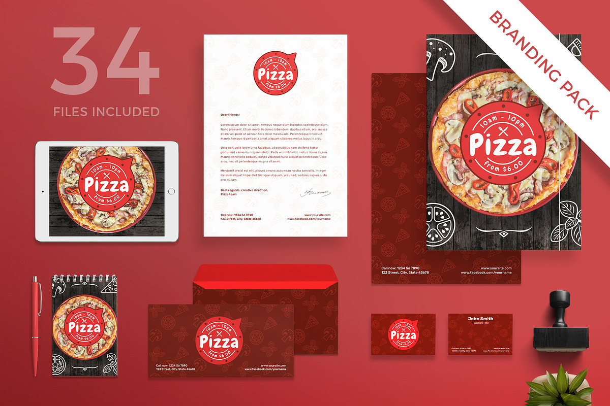 Branding Pack | Pizza in Branding Mockups - product preview 8