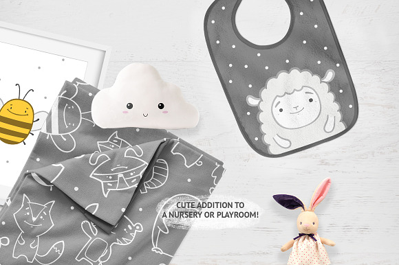 Cute baby animals clipart in Illustrations - product preview 4
