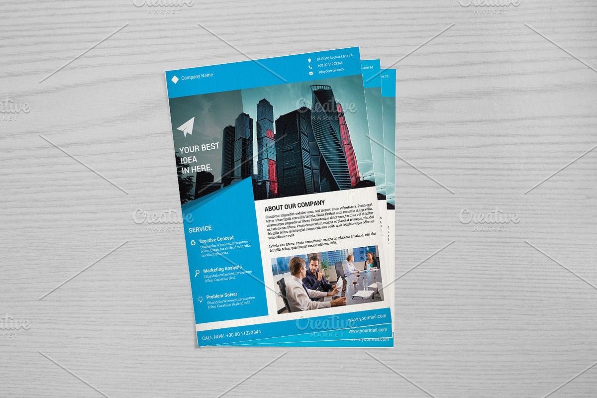 Corporate Flyer Template -V640 in Flyer Templates - product preview 8